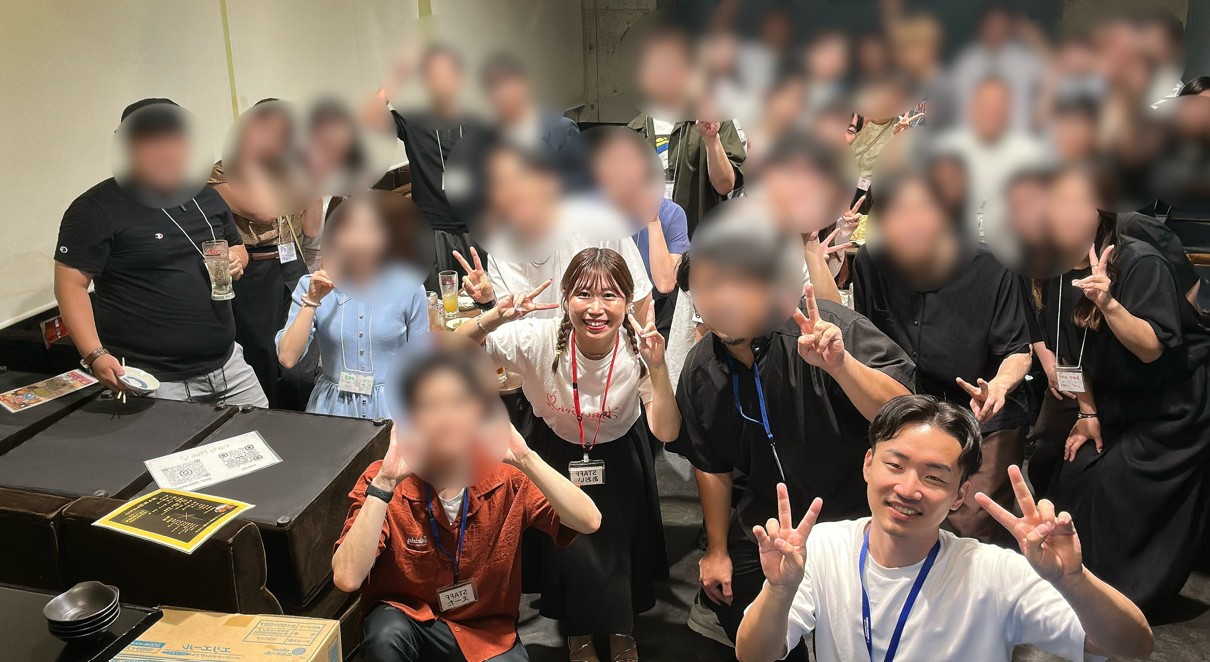 大阪天満で開催した大型合コン交流イベントに参加した皆さまの集合写真