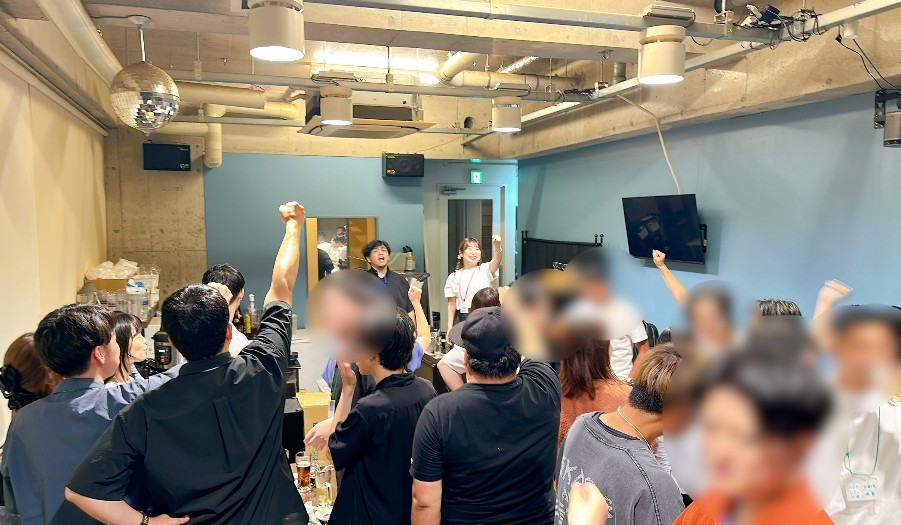 大阪天満の大型合コン交流イベントで参加者全員が楽しんだじゃんけん大会